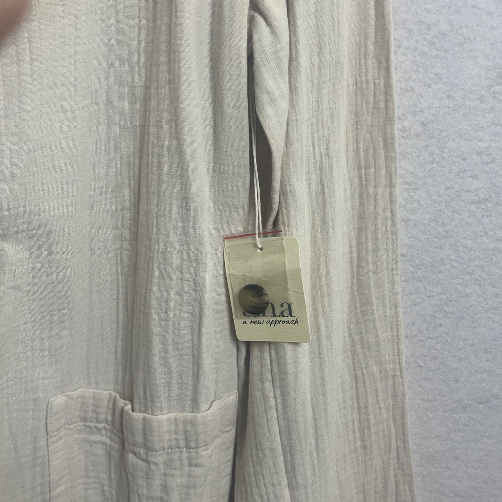 a.n.a A New Approach Cream Lightweight Blazer Jacket L - Picture 10 of 12
